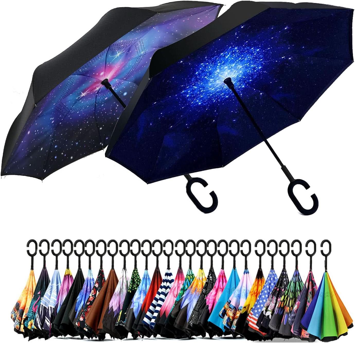 49 To 56 Inch Inverted Umbrella With C Shape Handle