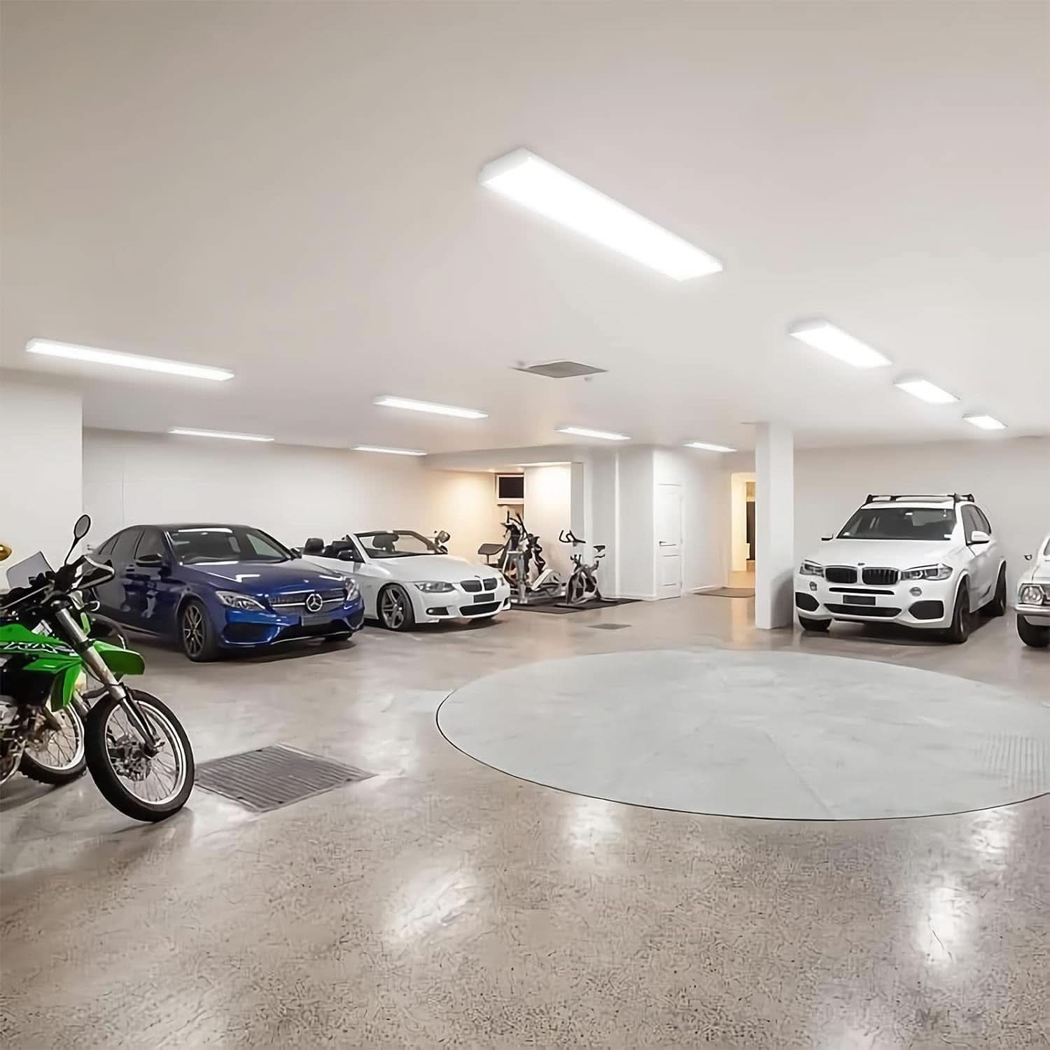 4Ft LED Wraparound Ceiling Light 4000K For Garage Workshop