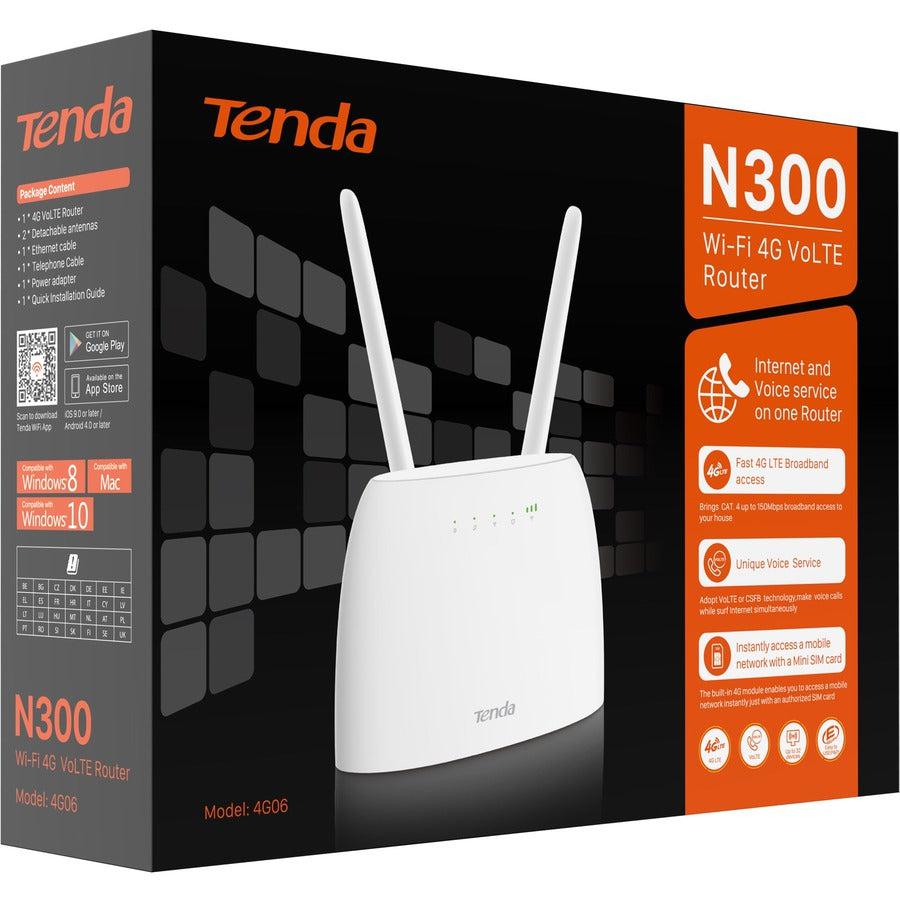 4G VoLTE Router - Tenda 4G06 N300 Wi-Fi LTE Gateway with SIM Card | Tecisoft