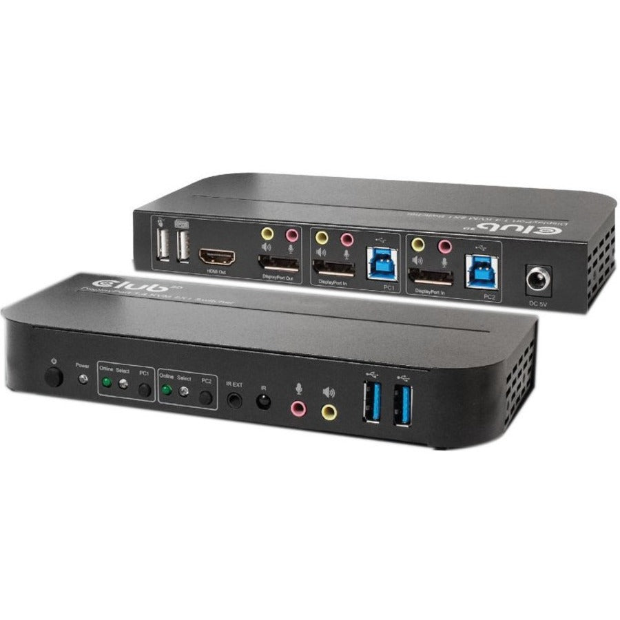 4K DisplayPort KVM Switch - CLUB 3D CSV-7210 Dual Monitor HDMI 2.0 | TecISoft
