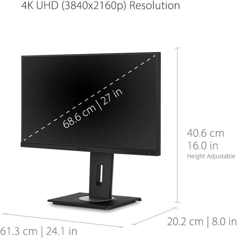 4K Docking Monitor - 27" Ultra HD USB-C Display with 90W Power VG2756-4K