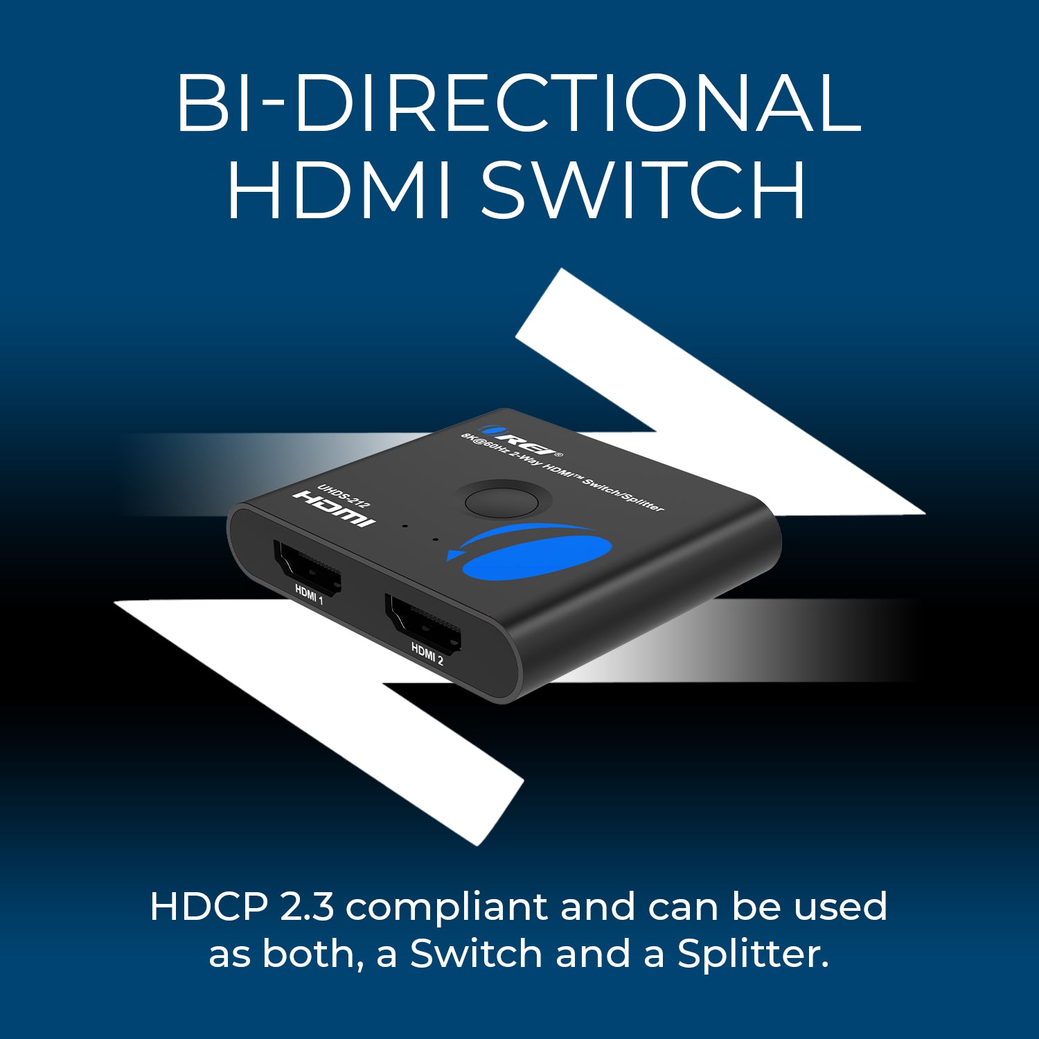 4K HDMI Bi-direction 1x2 Splitter, 2x1 Switch v2.0 4Kx2K@60Hz (UHDS-212)