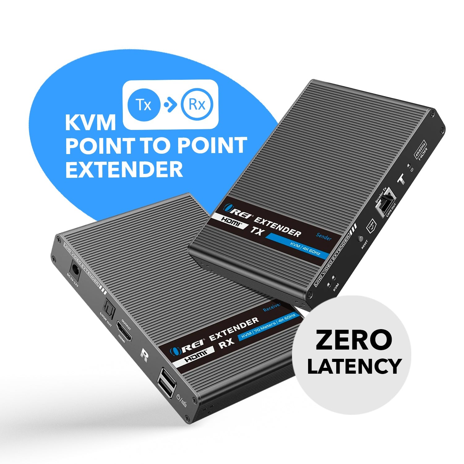 4K KVM HDMI Extender Over CAT6/CAT7 Cable Up to 230 Ft Keyboard & Mouse Over Network (UHD-IPC230-KVM)