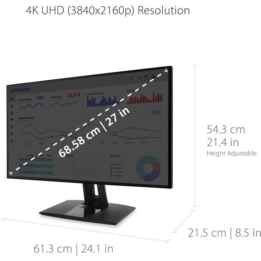 4K UHD Monitor Pantone Validated - ViewSonic VP2768A-4K ColorPro | TecISoft