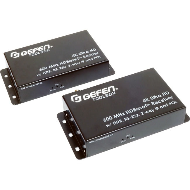 4K Ultra Hd 600 Mhz Hdbaset Extender W/ Hdr, Rs-232, 2-Way Ir, And Pol