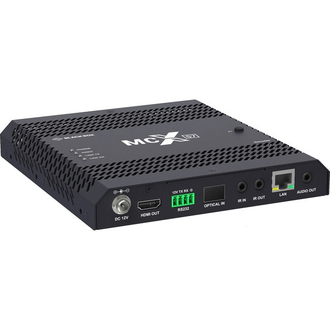 4K60 Network AV Decoder - BLACK BOX HDCP 2.2 HDMI 2.0 10-GbE Fiber | Tecisoft MCX-S7-FO-DEC
