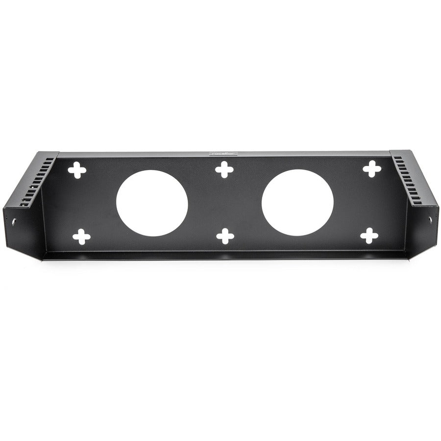 4U 19in Steel Vertical Wall Mount Rack Bracket - Fully assembled with cage screws and