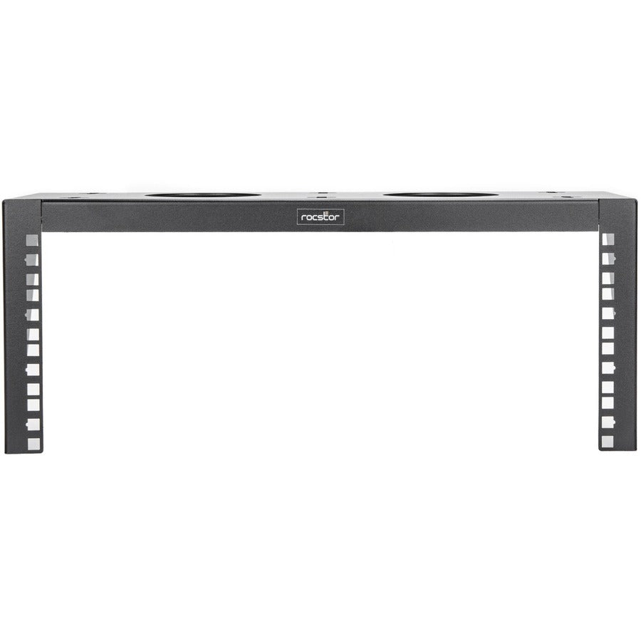 4U 19in Steel Vertical Wall Mount Rack Bracket - Fully assembled with cage screws and