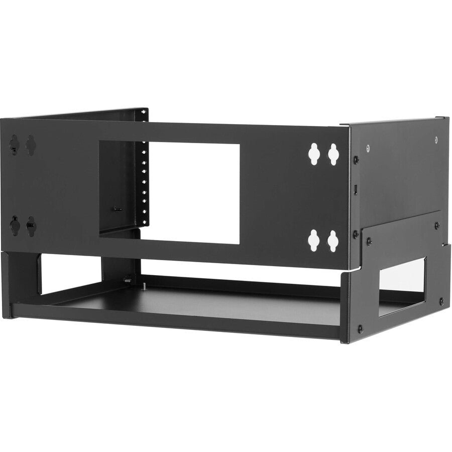 4U Wall-Mount Bracket with Shelf for Small Switches and Patch Panels, Hinged SRWO4UBRKTSHELF
