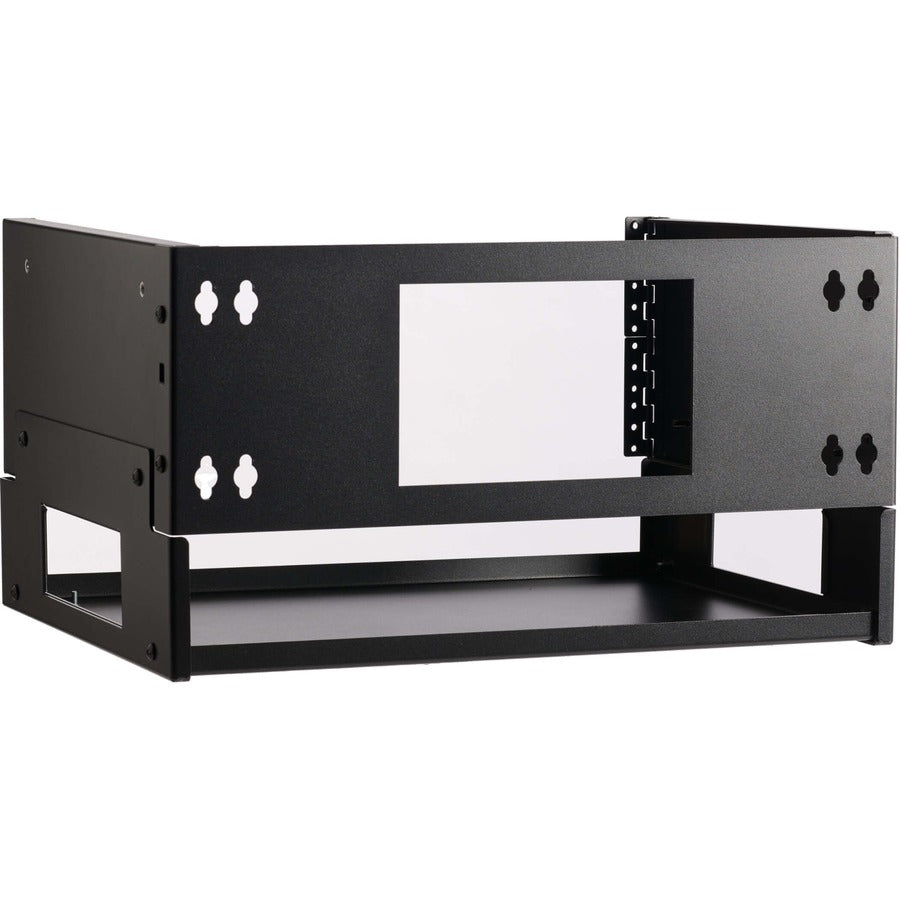 4U Wall-Mount Bracket with Shelf for Small Switches and Patch Panels, Hinged SRWO4UBRKTSHELF