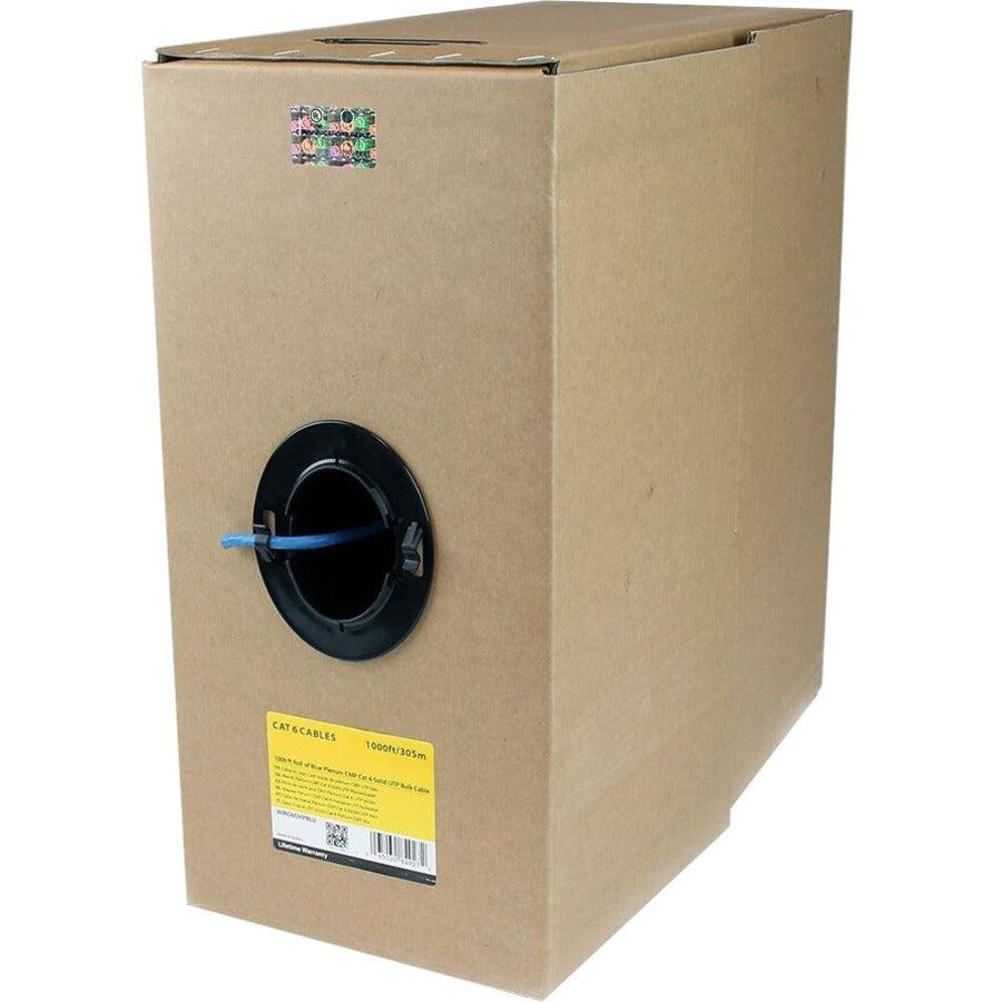 4XEM 1000 ft Roll Blue Cat6 Stranded CM-Rated For In-Wall Use