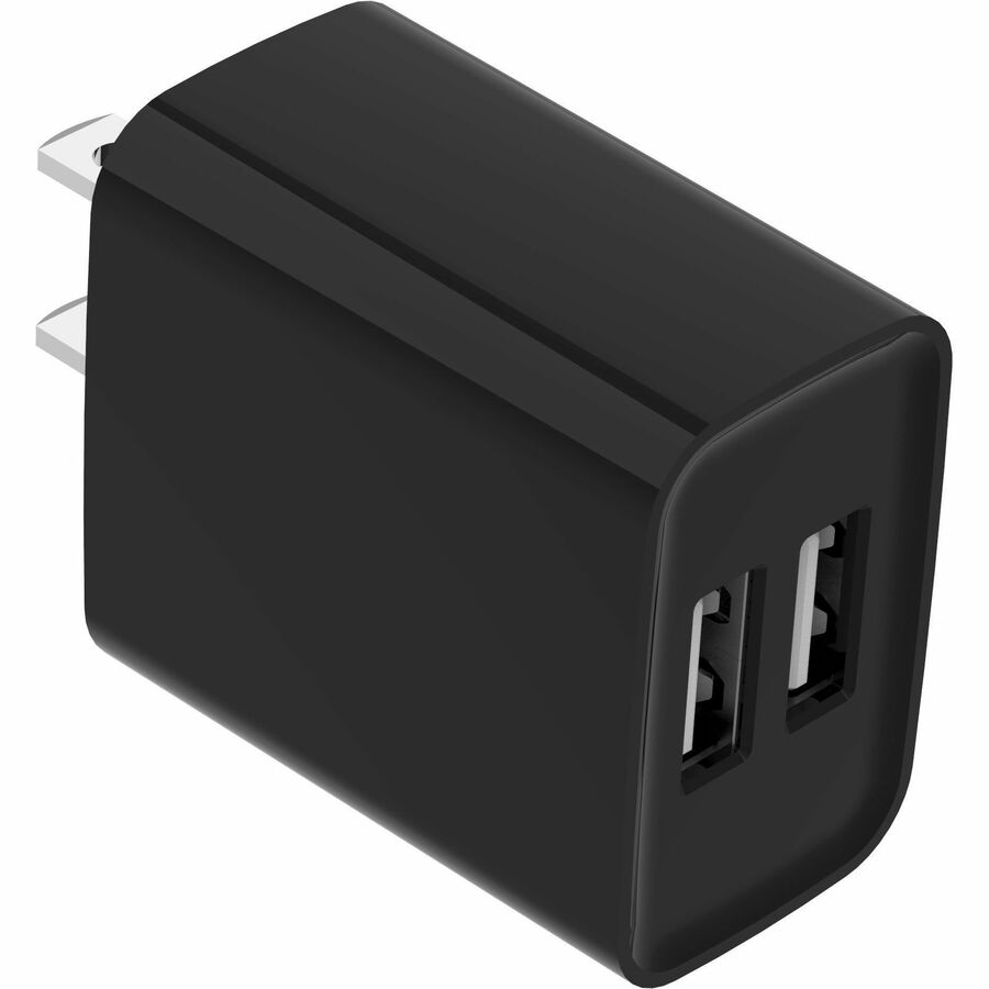 4XEM 12W Dual USB-A Wall Charger - Black