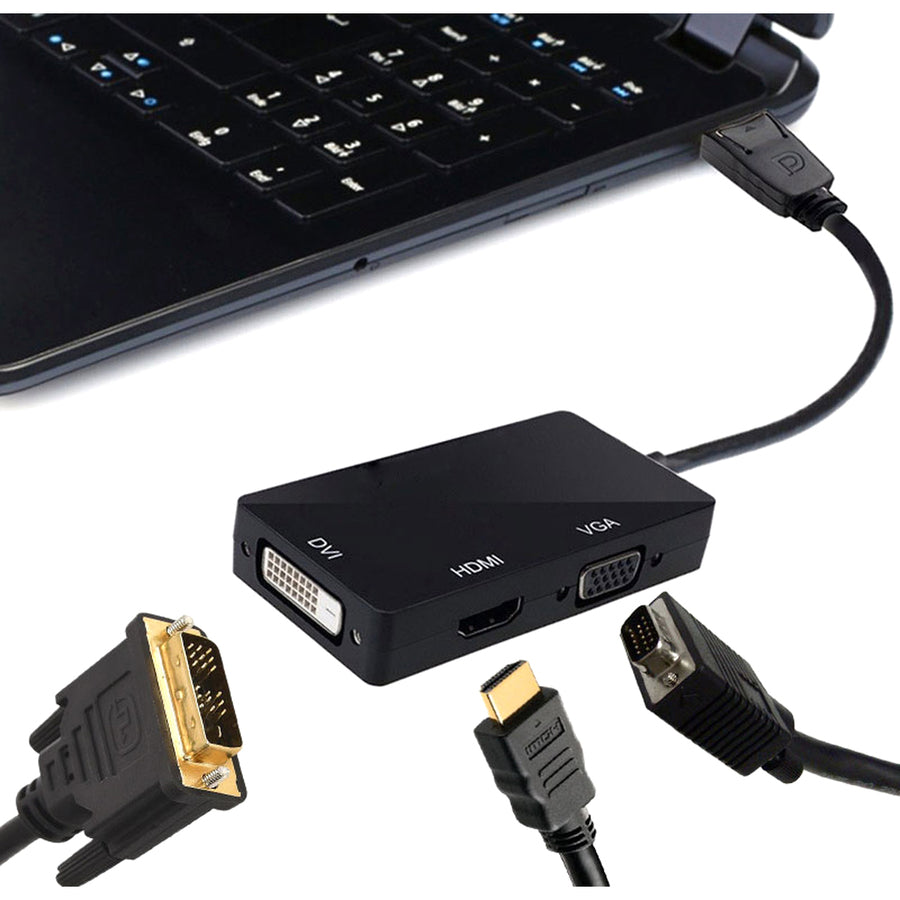 4XEM 3 In 1 DisplayPort to HDMI DVI VGA Adapter 4XDPHDMIDVIVGA