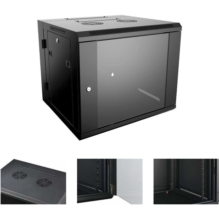 4XEM 9U Wall Mount Server Rack Cabinet 24 Inches Deep
