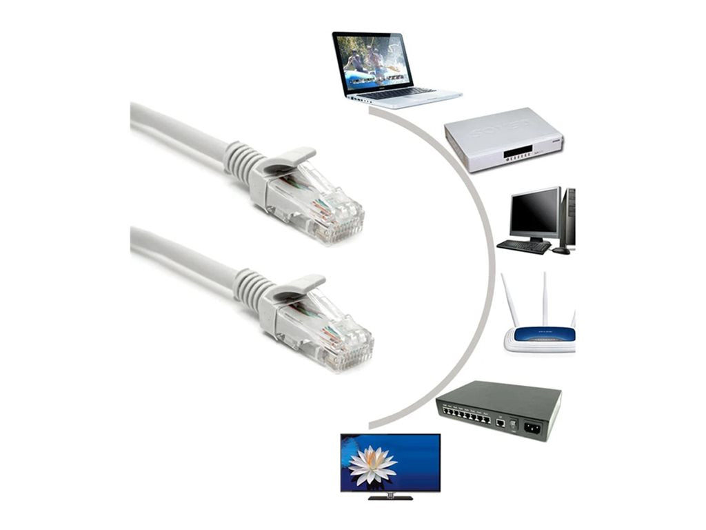 4XEM - Patch cable - RJ-45 (M) to RJ-45 (M) - 15 ft - 0.2 in - UTP - CAT 6a - molded, snagless - gray
