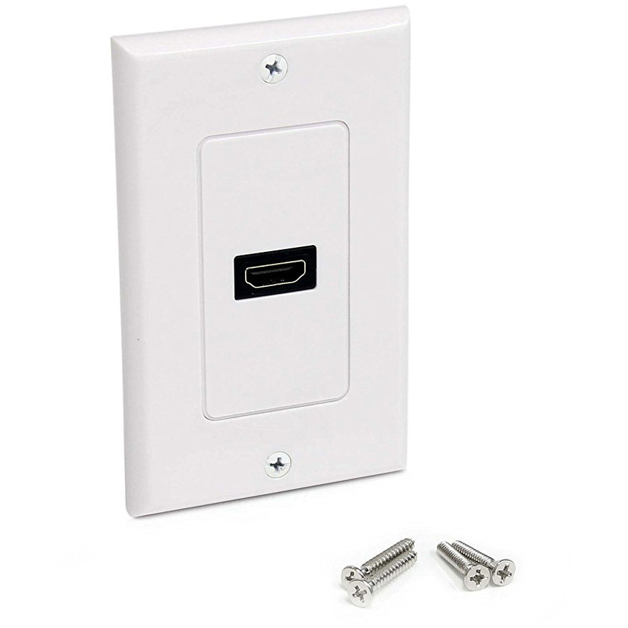 4XEM Single Outlet Female High Speed HDMI Wall Plate with 3D support 4XWALLHDMI1