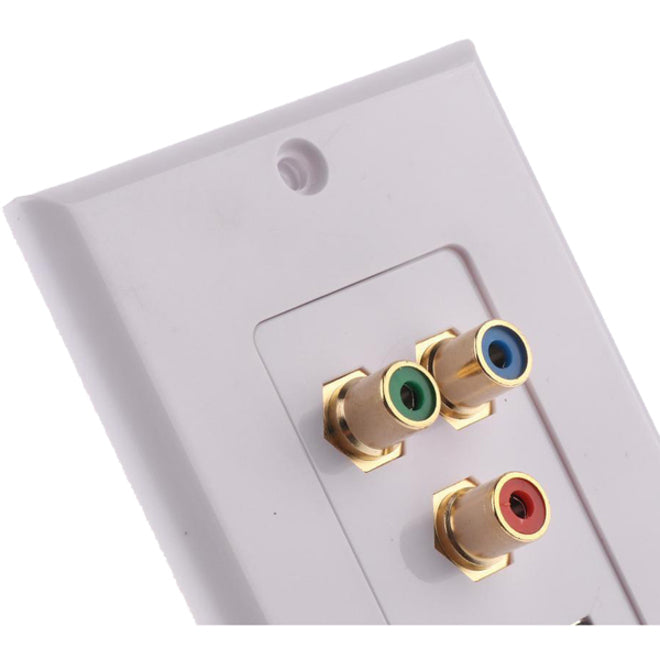 4Xem 1 Port Female Hdmi And Rca Audio/Video Wall Plate (White)