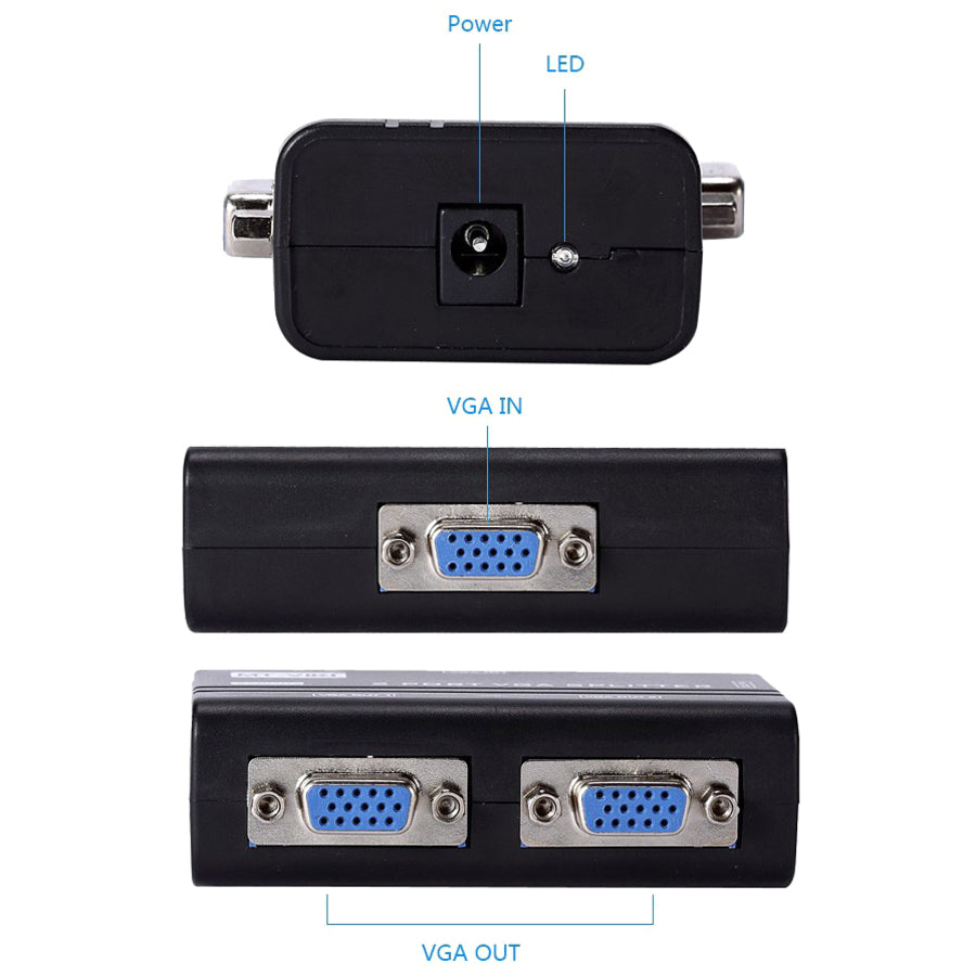 4Xem 2-Port Vga Splitter 250 Mhz