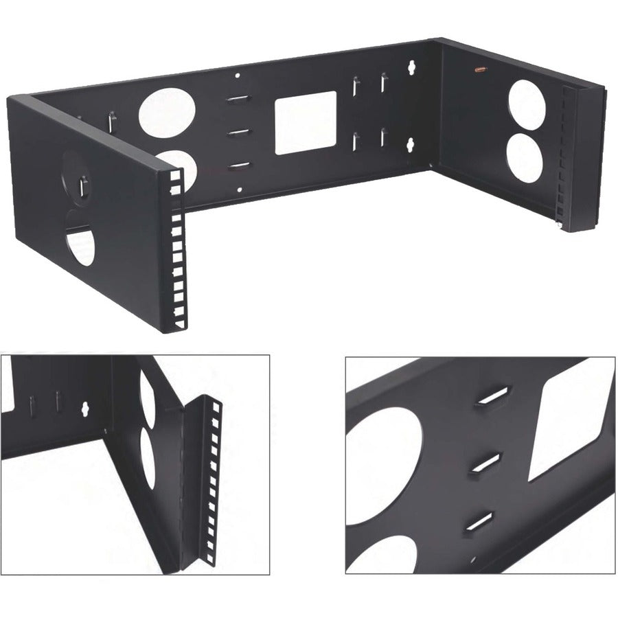 4Xem 3U Wall Mount For Rackmount Equipment, Network Equipment - Black