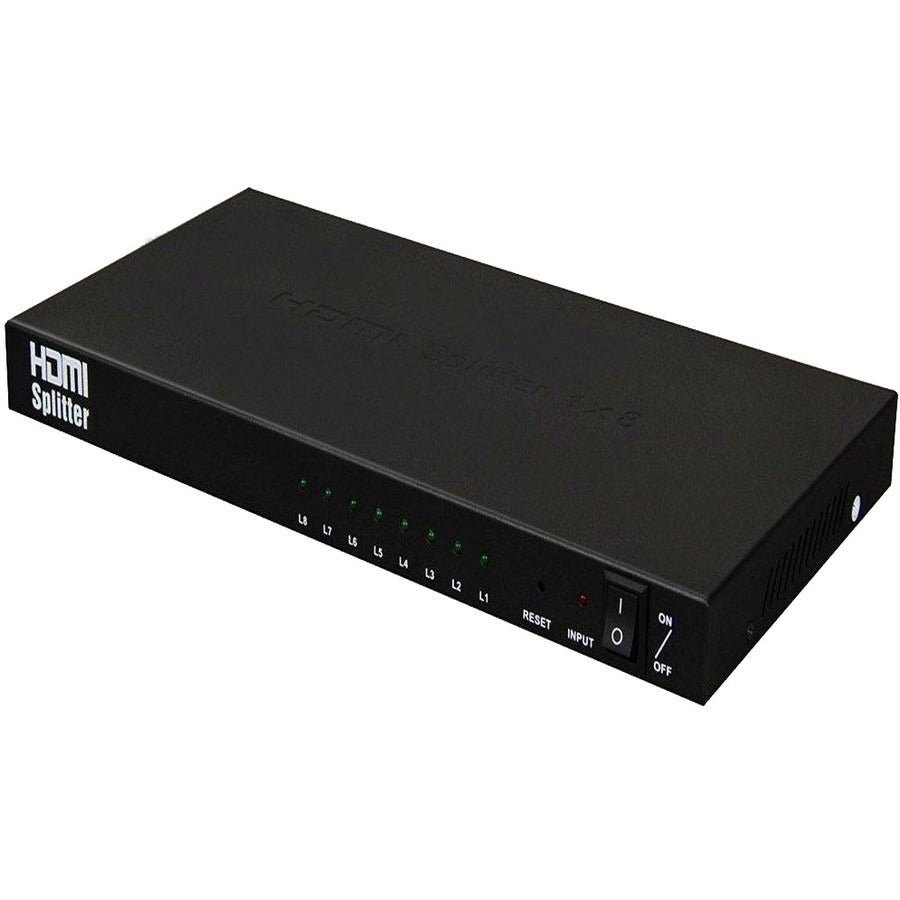 4Xem 8 Port High Speed Hdmi Video Splitter Fully Supporting 1080P, 3D For Blu-Ray, Gaming Consoles And All Other Hdmi Compatible Devices
