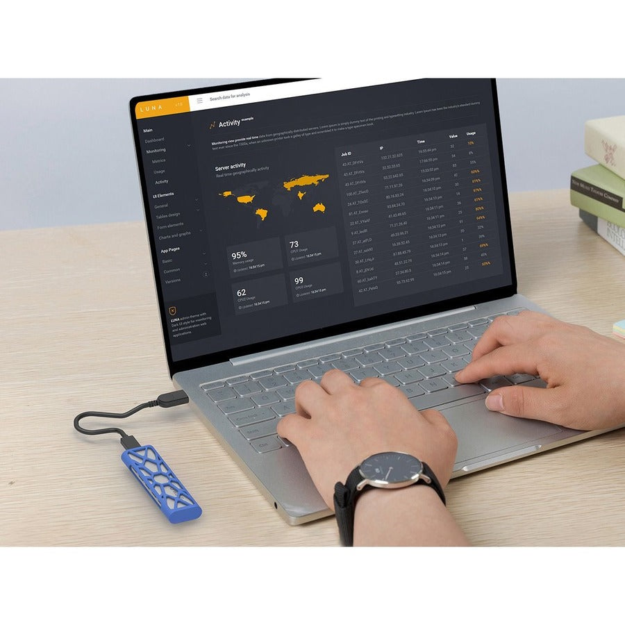 4Xem Drive Enclosure Pci Express Nvme 3.0 X2, M.2 - Usb 3.1 (Gen 2) Type C Host Interface External - Gray
