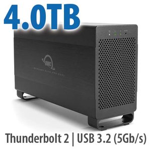 4.0TB OWC Mercury Elite Pro Dual RAID Thunderbolt 2 + USB 3.2 (5Gb/s) External