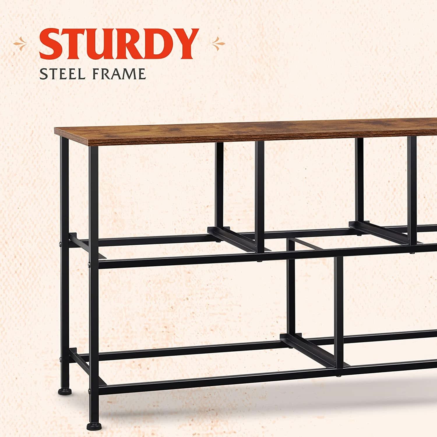 5 Drawer Fabric Dresser With Bins And Wood Top For Bedroom