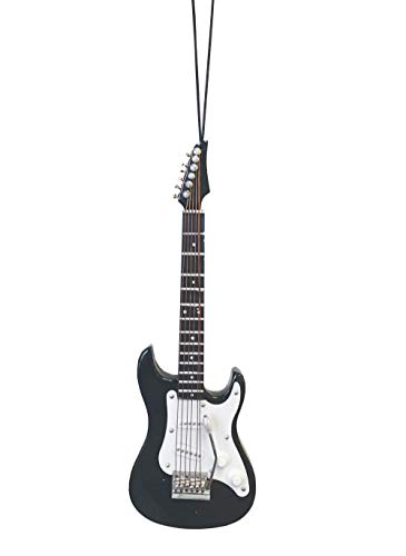 5 Inch Electric Guitar Ornament - Black