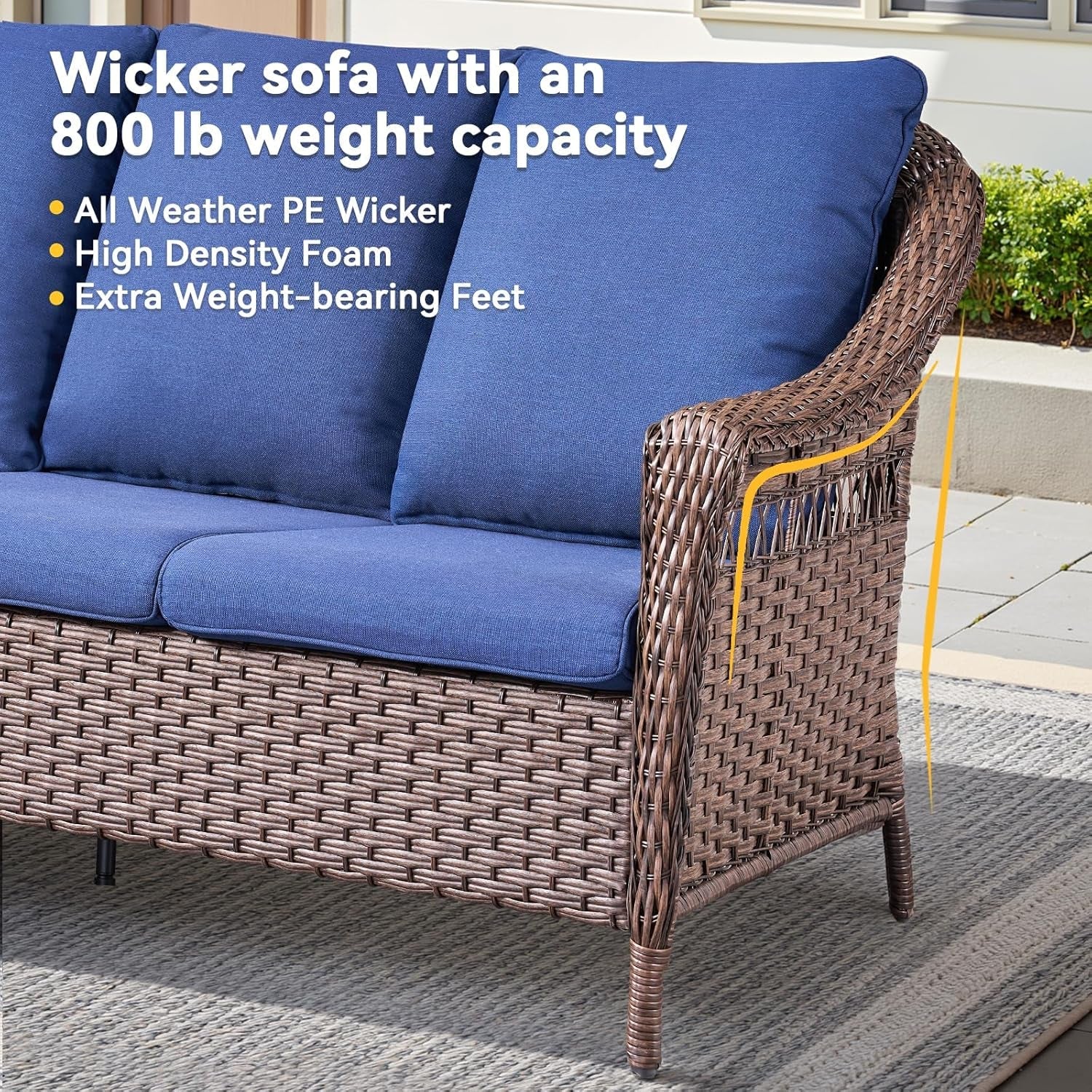 5-Piece Conversation Set in Dark Gray All-Weather Wicker