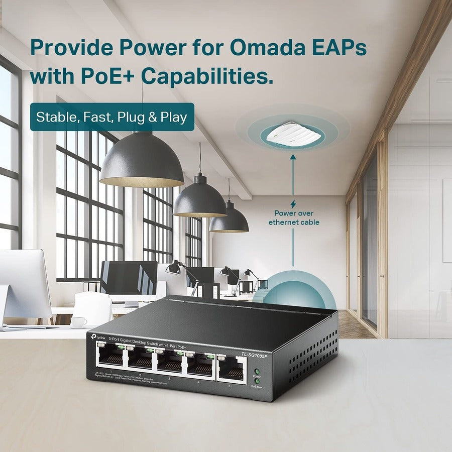 5-Port Gigabit Desktop Switch with PoE - Network Infrastructure Solution | TL-SG1005P