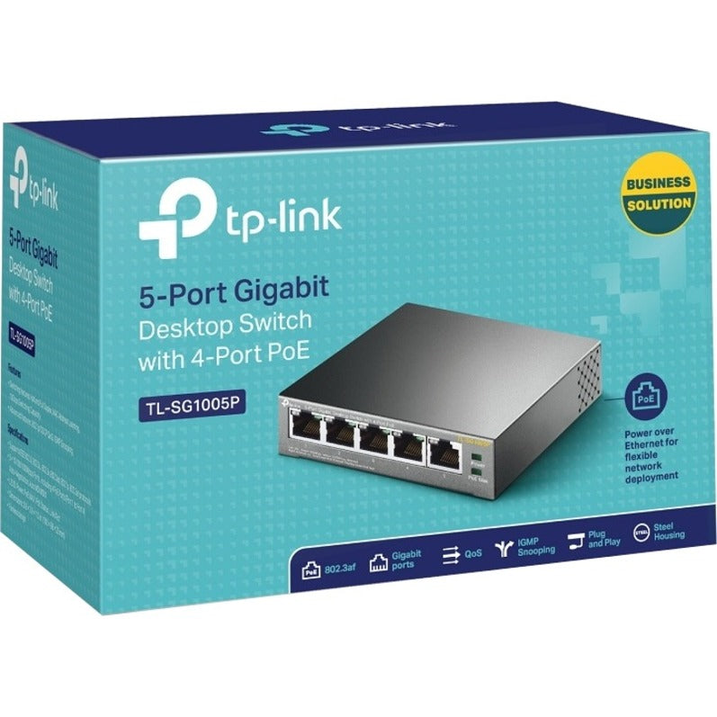 5-Port Gigabit Desktop Switch with PoE - Network Infrastructure Solution | TL-SG1005P
