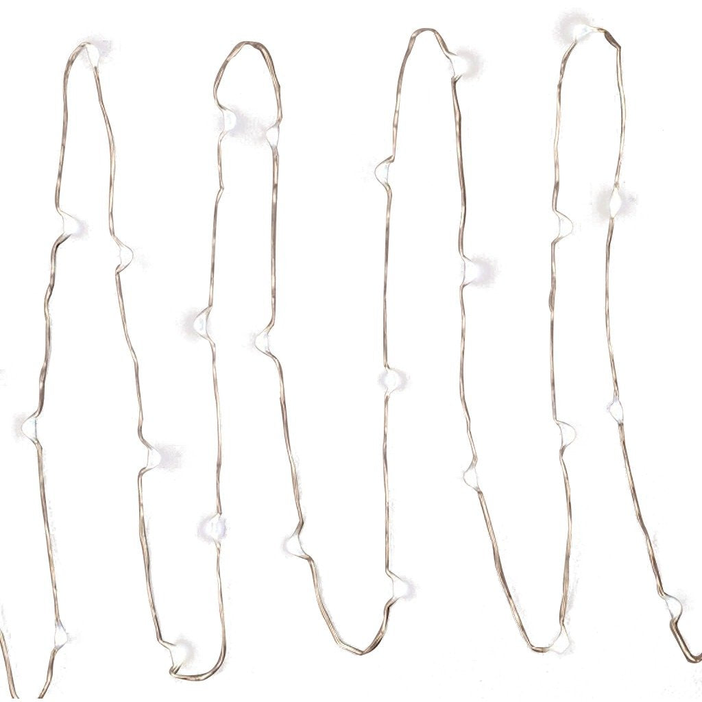 5 foot Cool White B/O String Lights with Timer