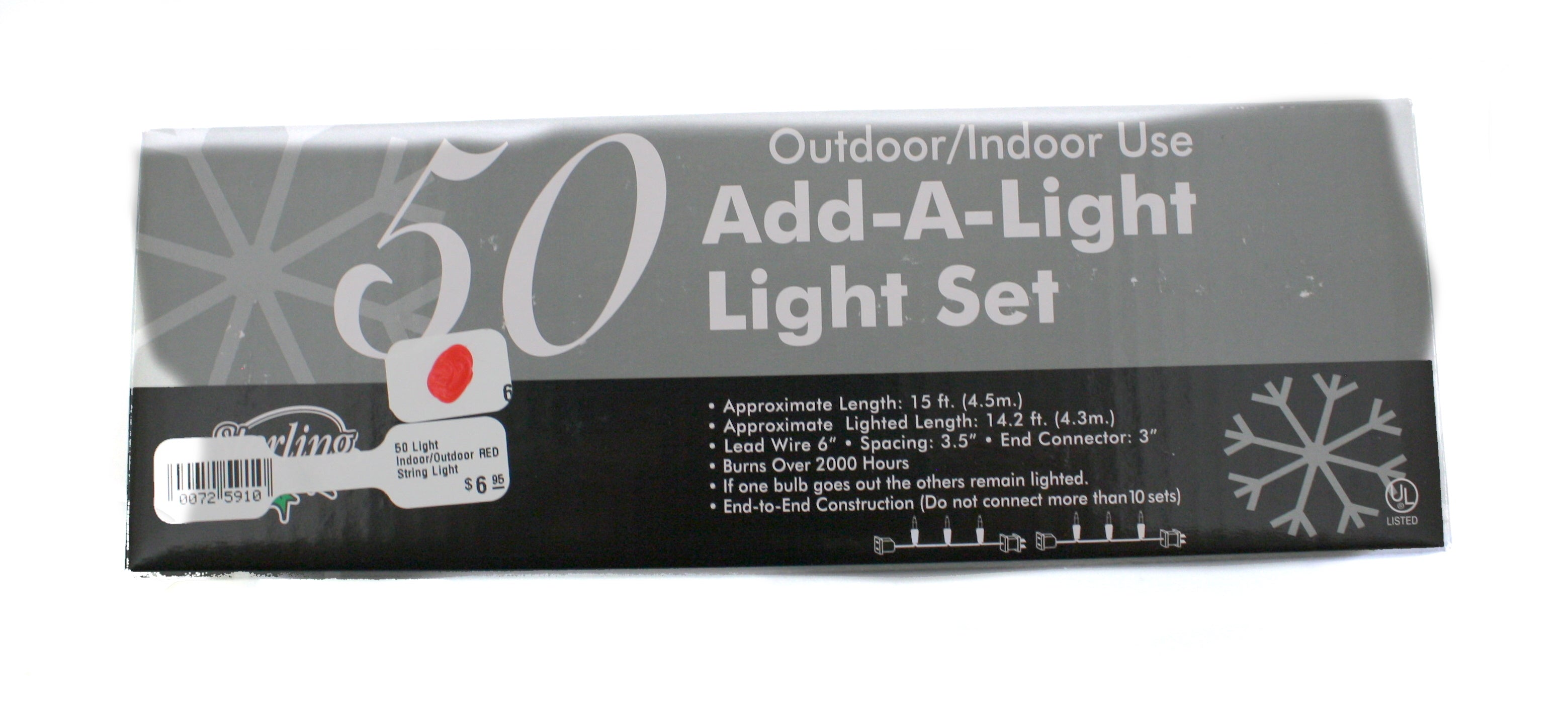 50 Light Indoor/Outdoor RED String Light