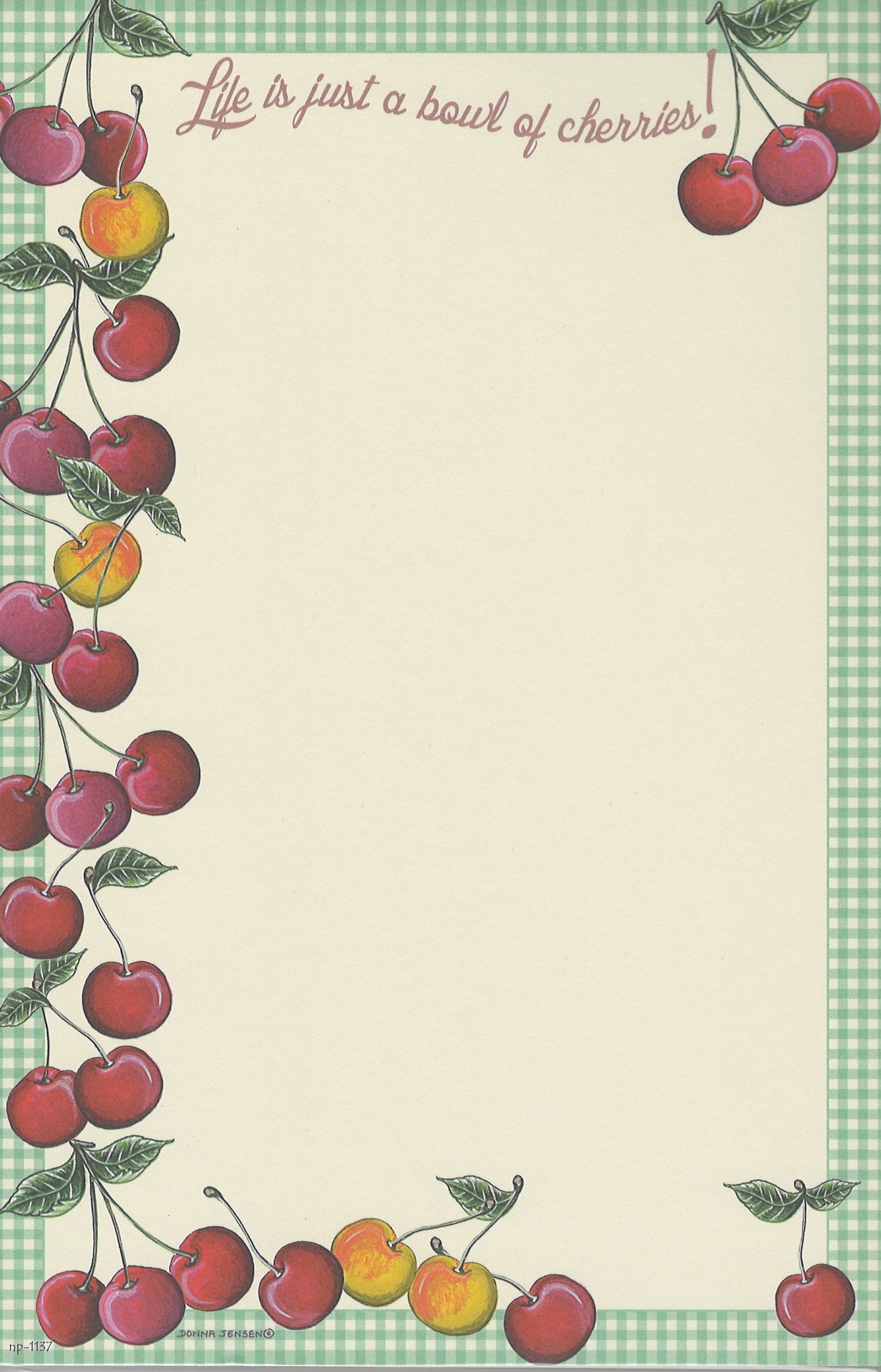 50 Sheet Notepad - Cherries