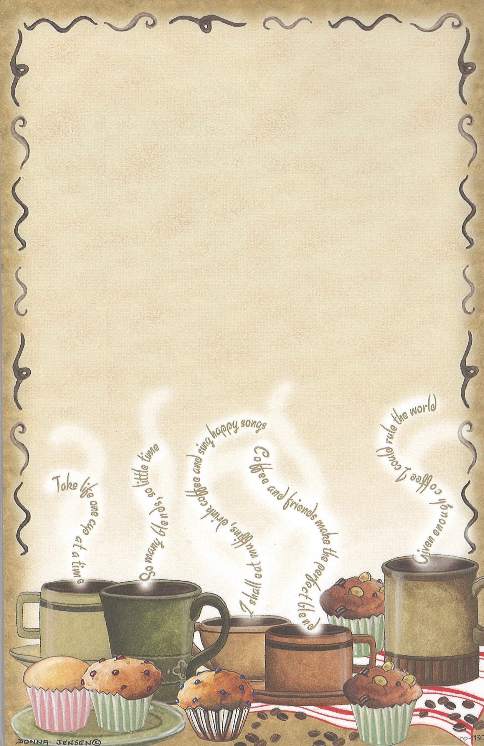 50 Sheet Notepad - Coffee and Muffins