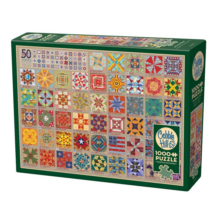 50 State Quilt Blocks 1000-Piece Puzzle