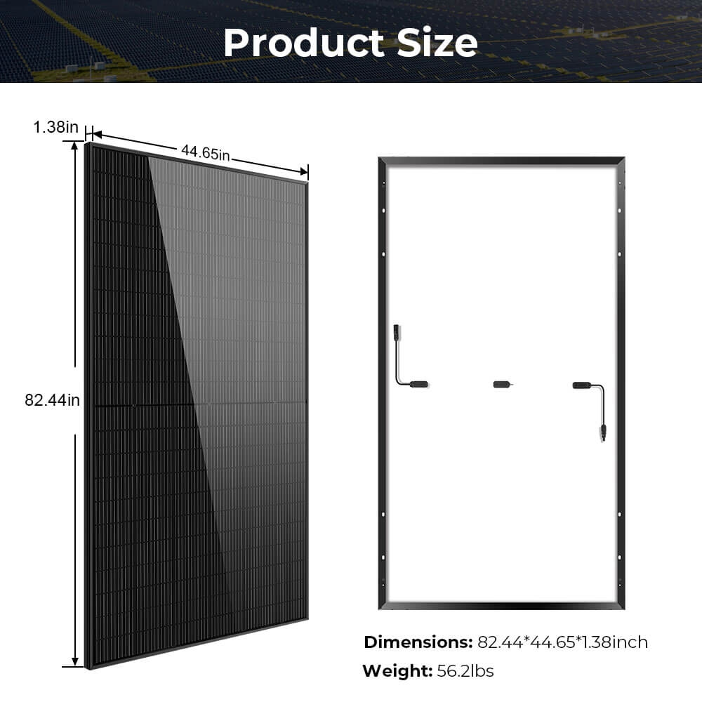 500W Mono Black PERC Solar Panel UL61730 CEC Listed