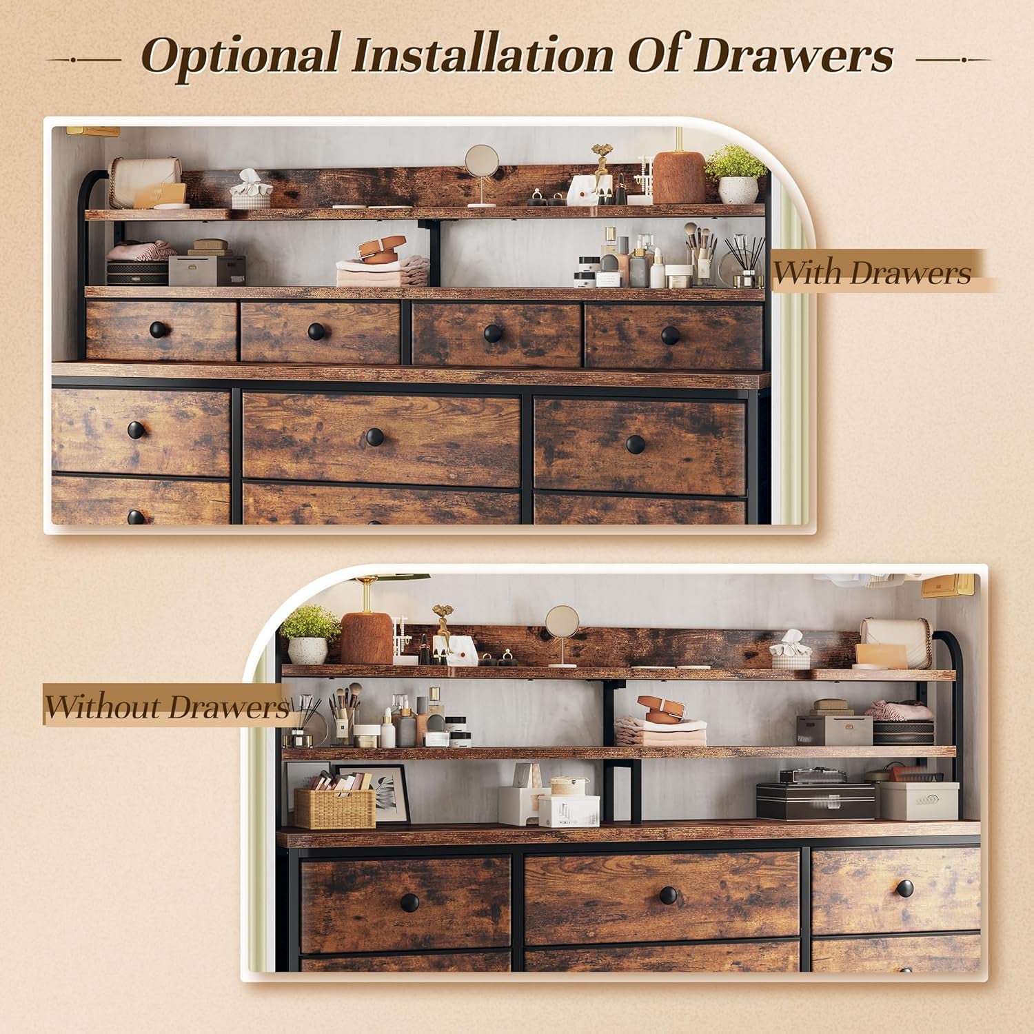 51 Inch Wide LED Dresser For Bedroom Organization Solutions