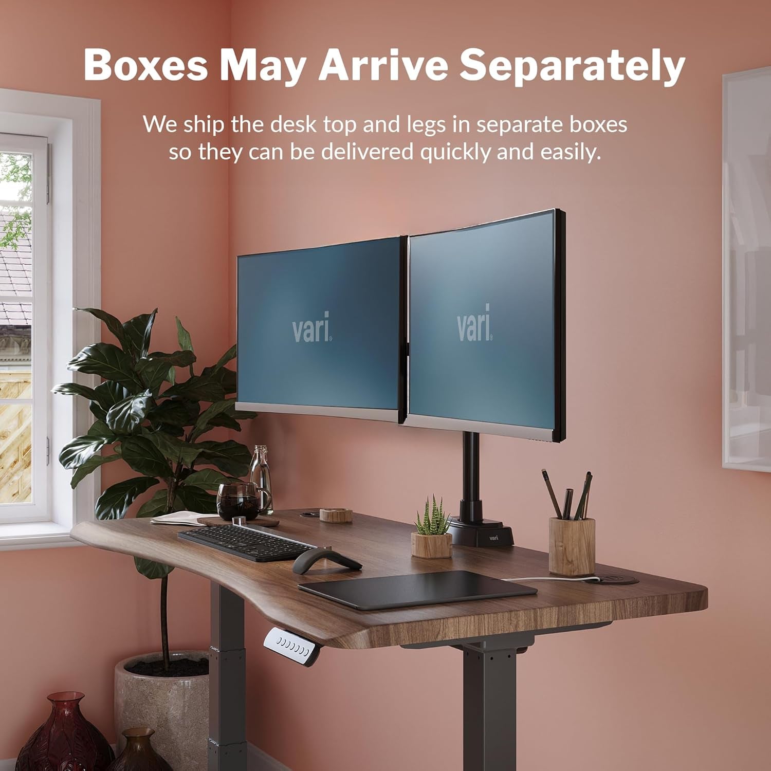 54x26 Walnut Electric Standing Desk Memory Settings