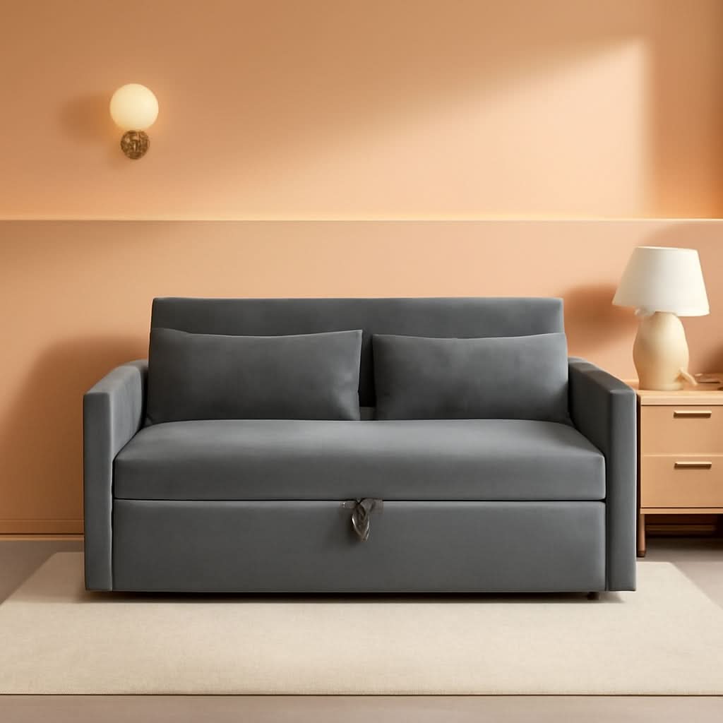 55 Inch Convertible Sofa Bed With Adjustable Backrest