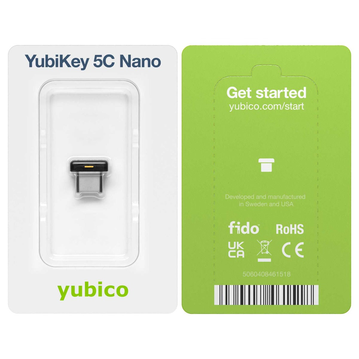 5C Nano Two Factor Auth Sec Key,Blister Pk Usb C Port Small Profile