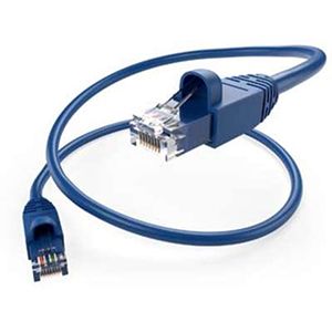 5Ft Cat6A Patch Cable Blue Shielded