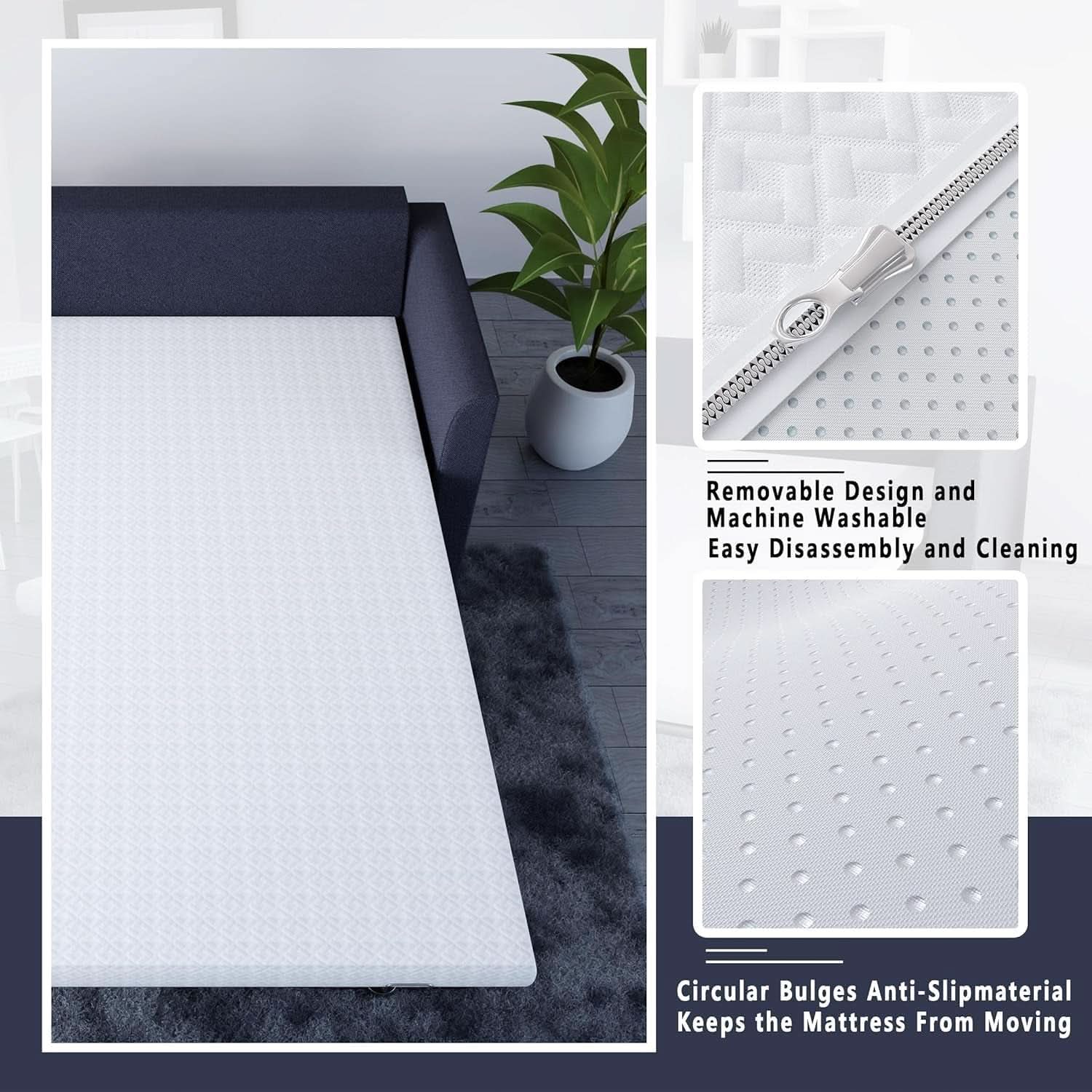 5Inch Memory Foam Queen Sleeper Mattress CertipurUS