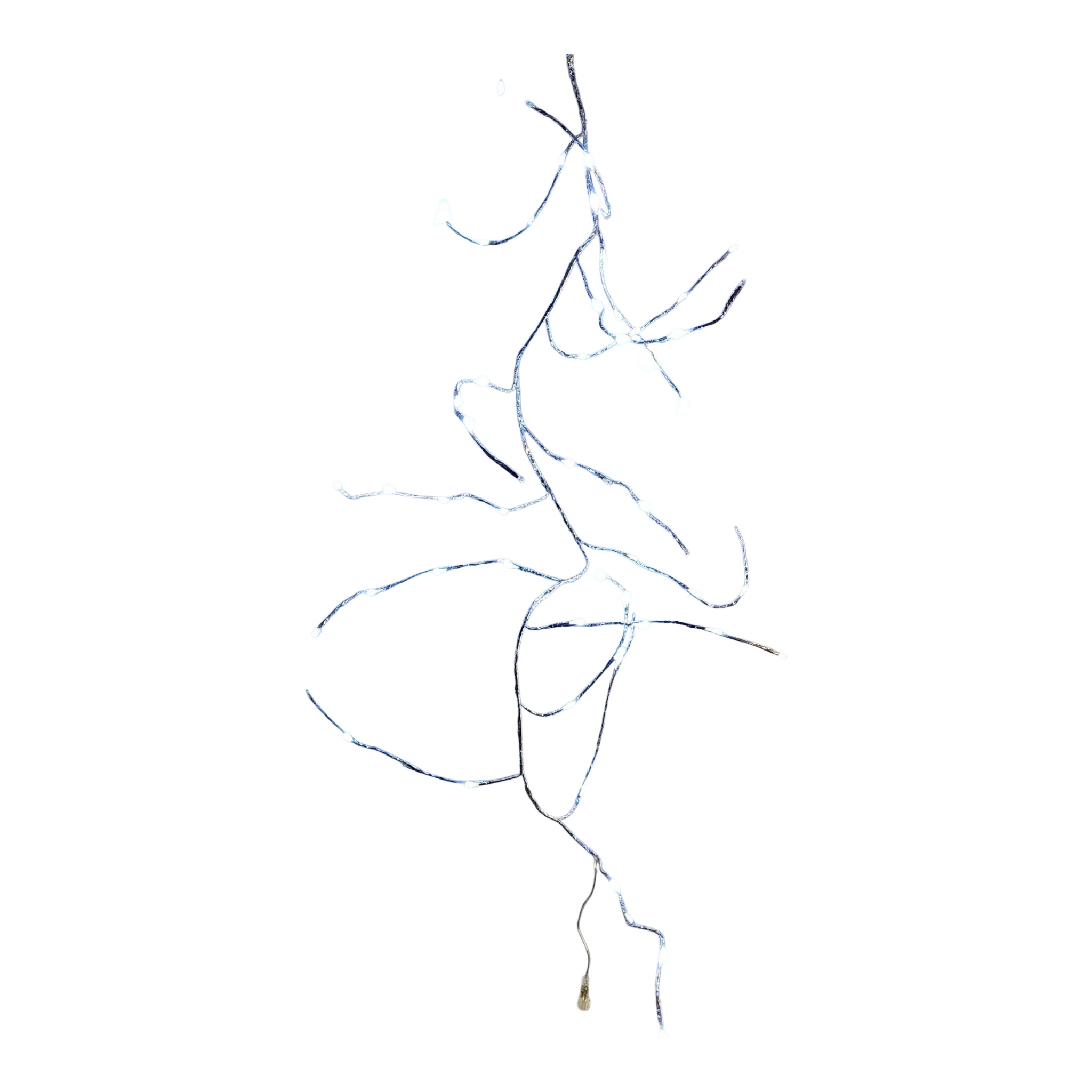 6 Foot Pre-Lit LED Twinkle Silver Branch Garland