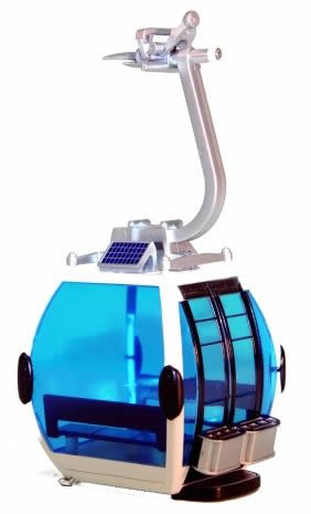 6 Person White and Blue Gondola