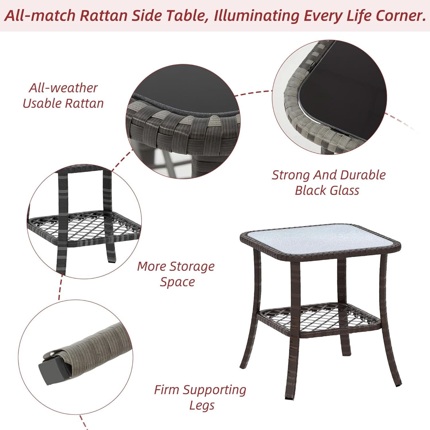 6 Piece Patio Furniture Set with Swivel Chairs