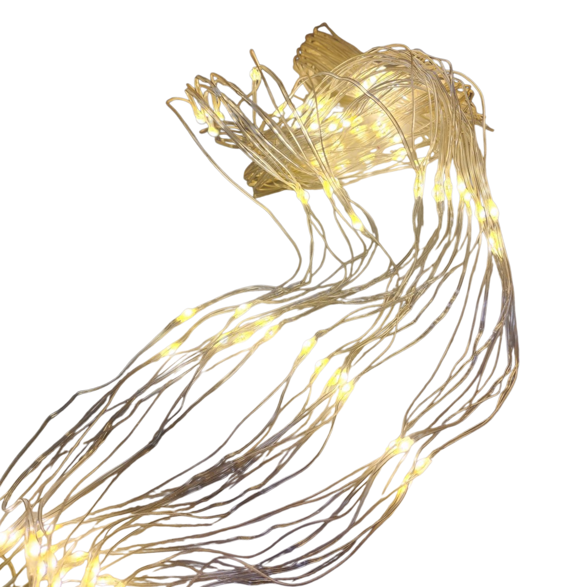 6' x 4' Firecracker LED Net Lights - Warm White - Silver Wire