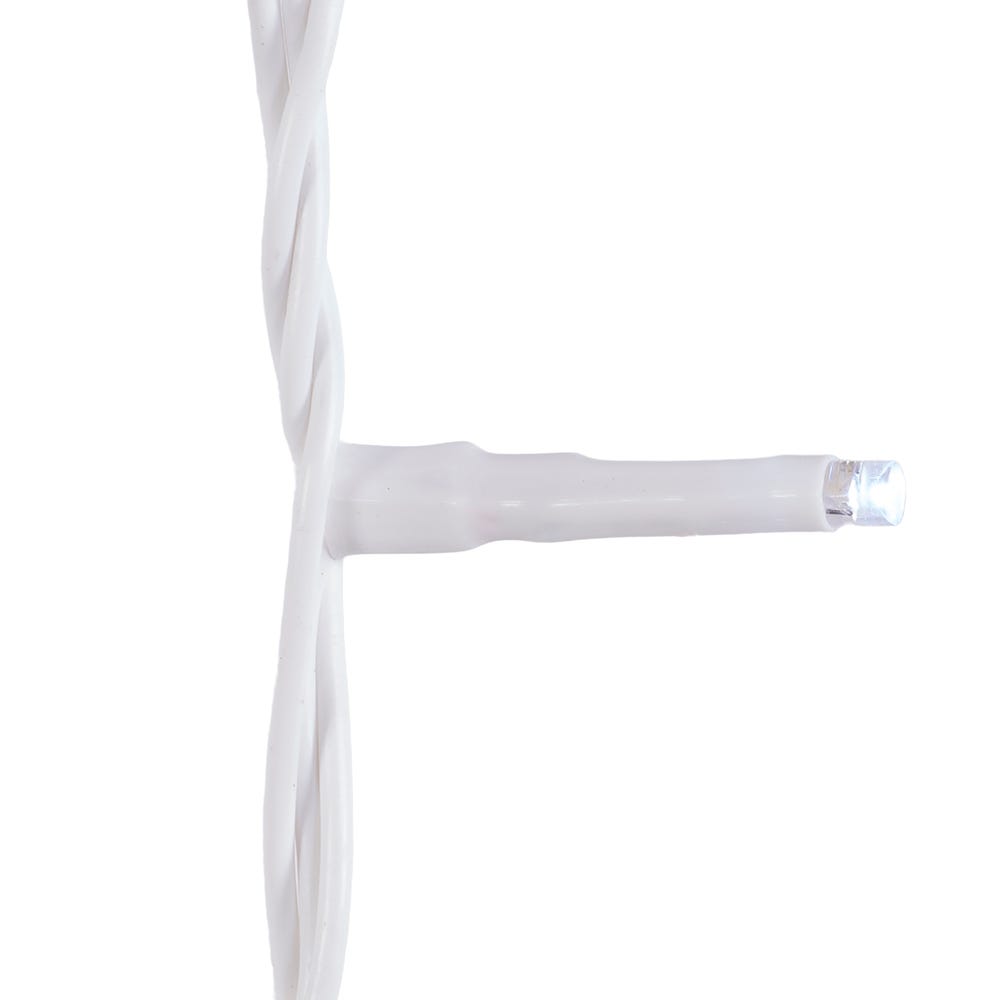 600-Light Multicolor LED White Wire Rice Light Garland