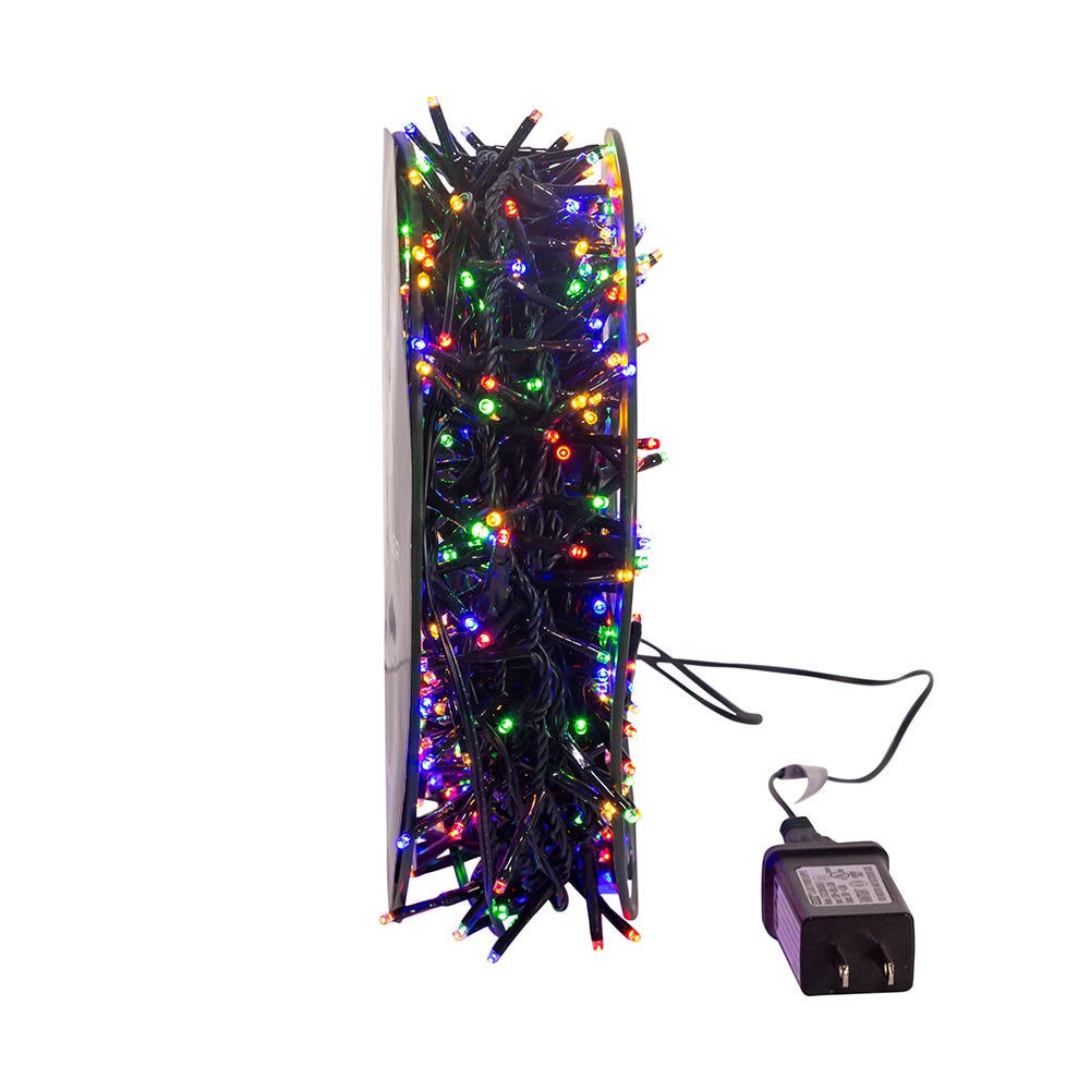 600-Light Multicolored LED Rice Light Set - 49 Feet Long