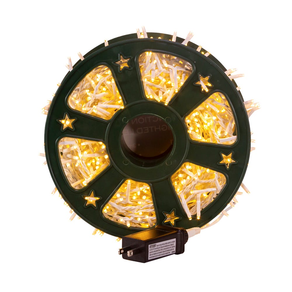 600-Light Warm White LED Rice Light Set - 49 Feet